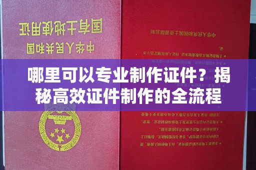 东兰哪里可以专业制作证件？揭秘高效证件制作的全流程