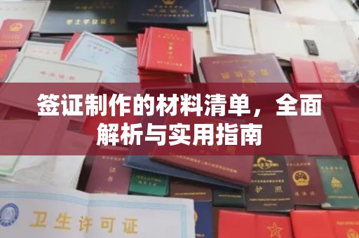 东兰签证制作的材料清单，全面解析与实用指南