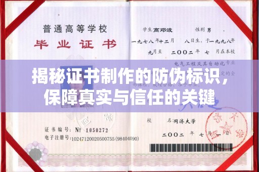 东兰揭秘证书制作的防伪标识，保障真实与信任的关键