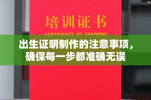 东兰出生证明制作的注意事项，确保每一步都准确无误