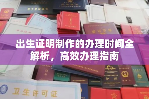 东兰出生证明制作的办理时间全解析，高效办理指南