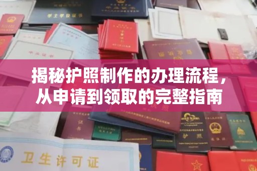 东兰揭秘护照制作的办理流程，从申请到领取的完整指南